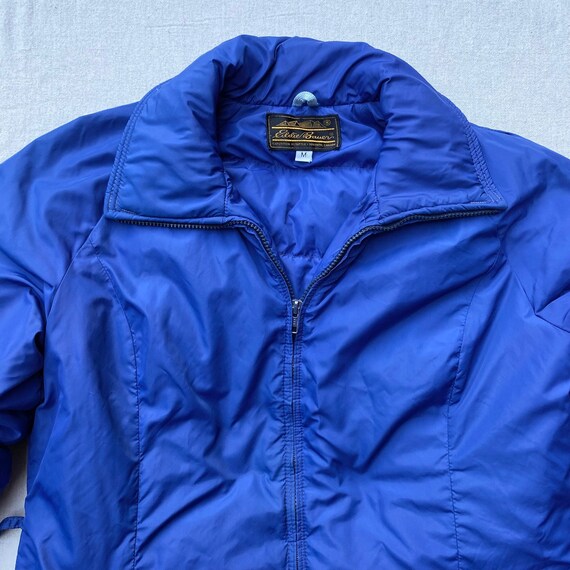 Vintage Eddie Bauer Blue Down Puffer Ski Jacket, … - image 3