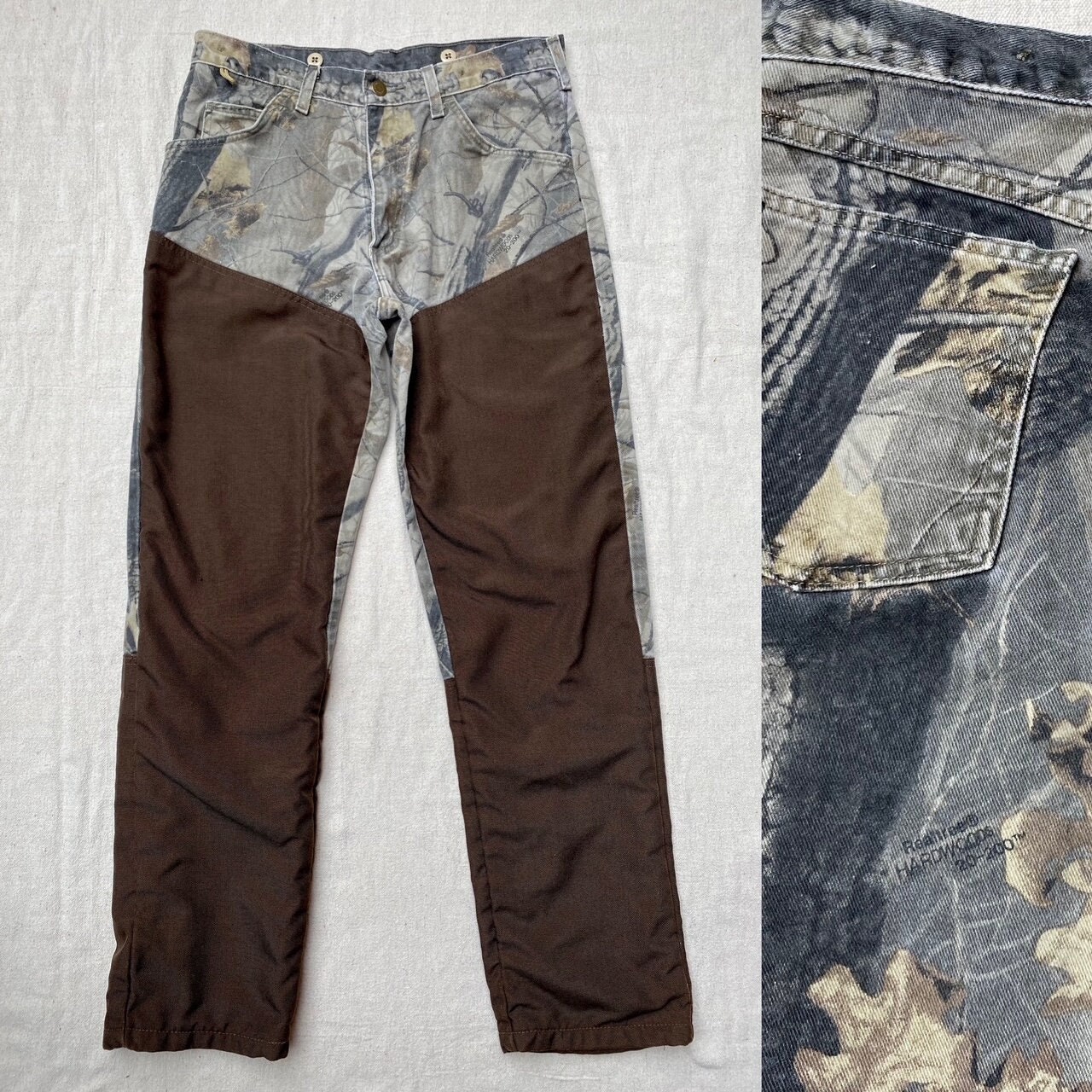 90s Wrangler Camo Jeans Hunting Pants Reinforced Leg Panels - Etsy