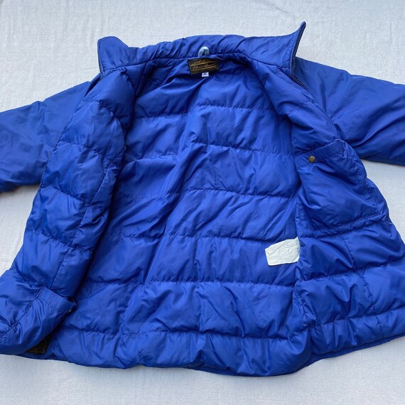 Vintage Eddie Bauer Blue Down Puffer Ski Jacket, … - image 9