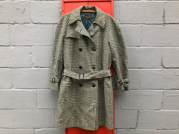 Vintage Pendleton Coat Plaid Wool Checkered Overco