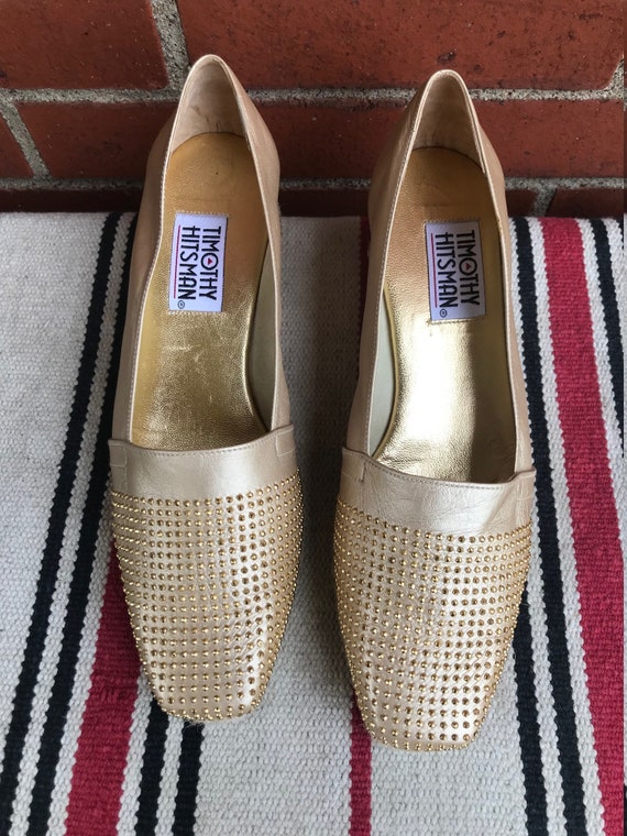 Timothy Hitsman Gold Espadrilles Vintage 80s 90s … - image 7