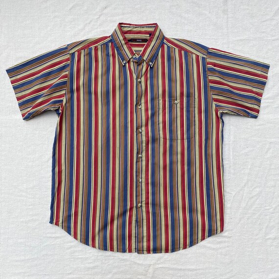 Rayas Verticales Camisa Rayas Manga Corta Camisa De Manga Corta Con Estampado De Rayas Para Hombres, Camisa Casual  Con Botones, Solapa, Verano, Nueva Moda Walmart En Línea