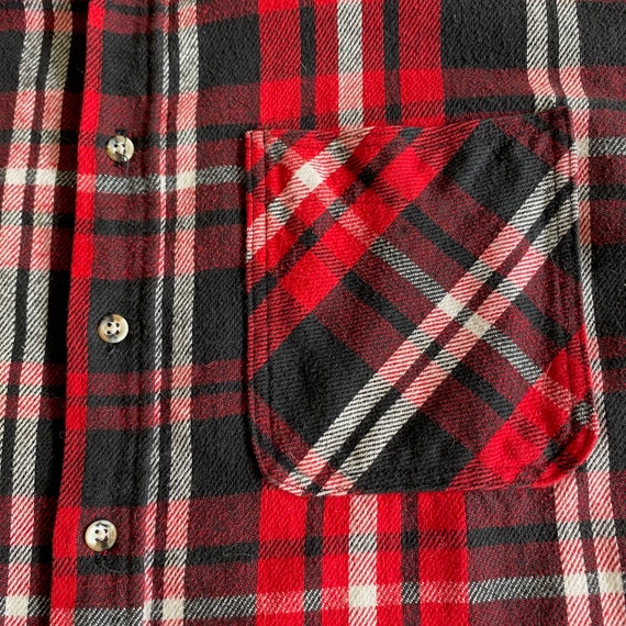 Vintage 80s Big Mac Plaid Flannel Shirt, Red and … - image 4