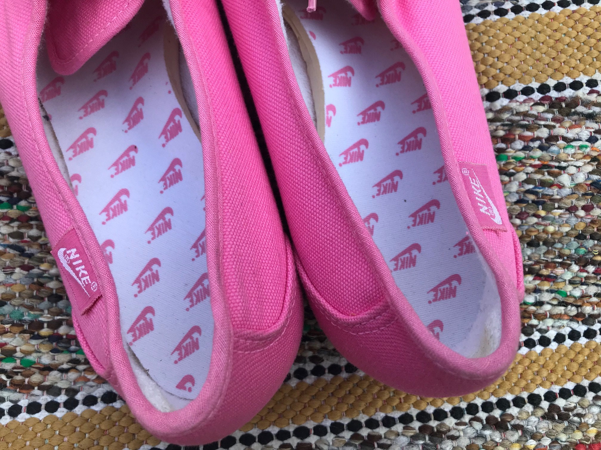Vintage Nike Sneakers 80s Nike Pink Shoes Canvas Lace-Up Shoes | Etsy