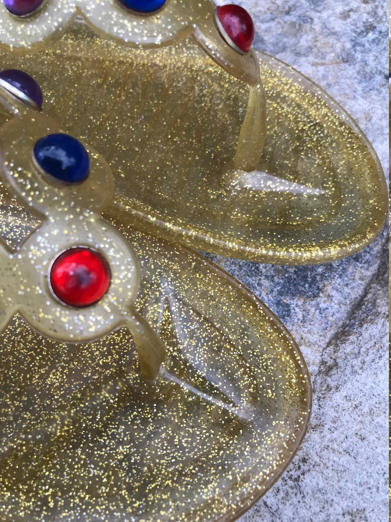 80s 90s Gold Glitter Jelly Sandals Sparkly Slip On Flip Flops Etsy