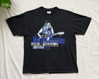 Vintage 90s Melissa Etheridge 1995 Yes I Am Tour T-shirt, Black Crew Neck, Size XL