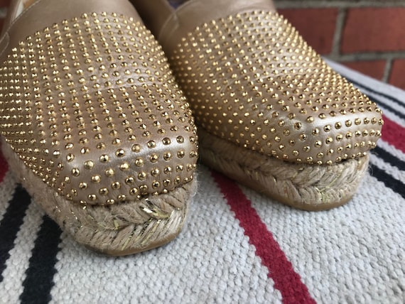 Timothy Hitsman Gold Espadrilles Vintage 80s 90s … - image 3