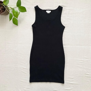 banana republic ribbed tank dress Women's Side-Shirred Tank Midi Dress In The Sun Regular Size L