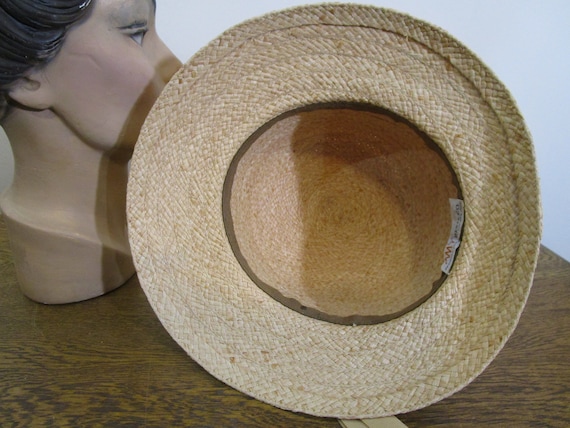 Vintage Amy New York Straw Sun Hat - 1960 display picture 1