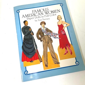 Vintage Famous American Women Paper Doll Book - Tom Tierney - 1987 - Dover  Books - 16 Dolls - 16 Costumes - Mint - Uncut Condition