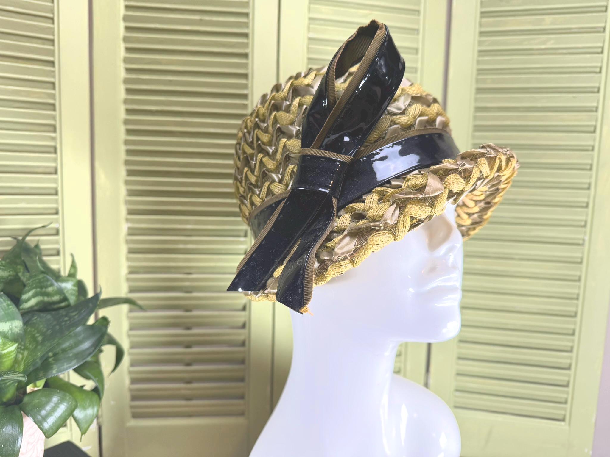 60s Black Bucket Hat - Etsy display picture 1