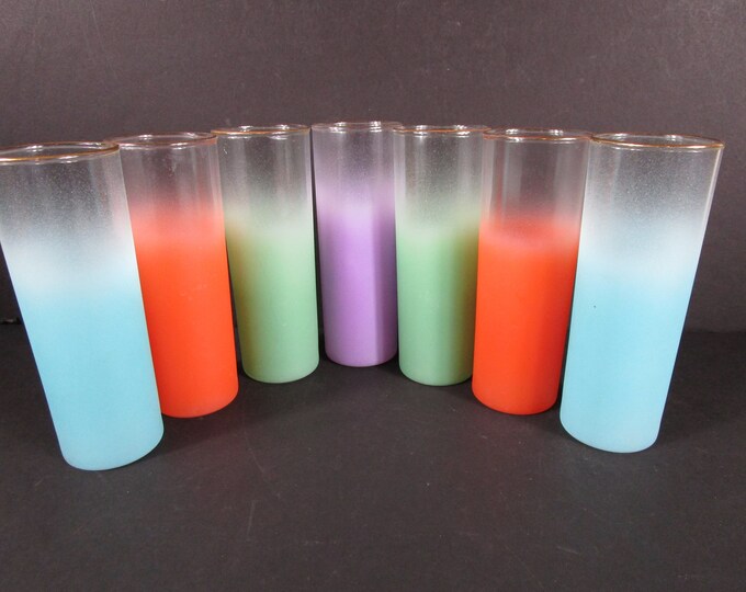 Vintage Blendo Tom Collins or Iced Tea Glasses Set of 7 Etsy