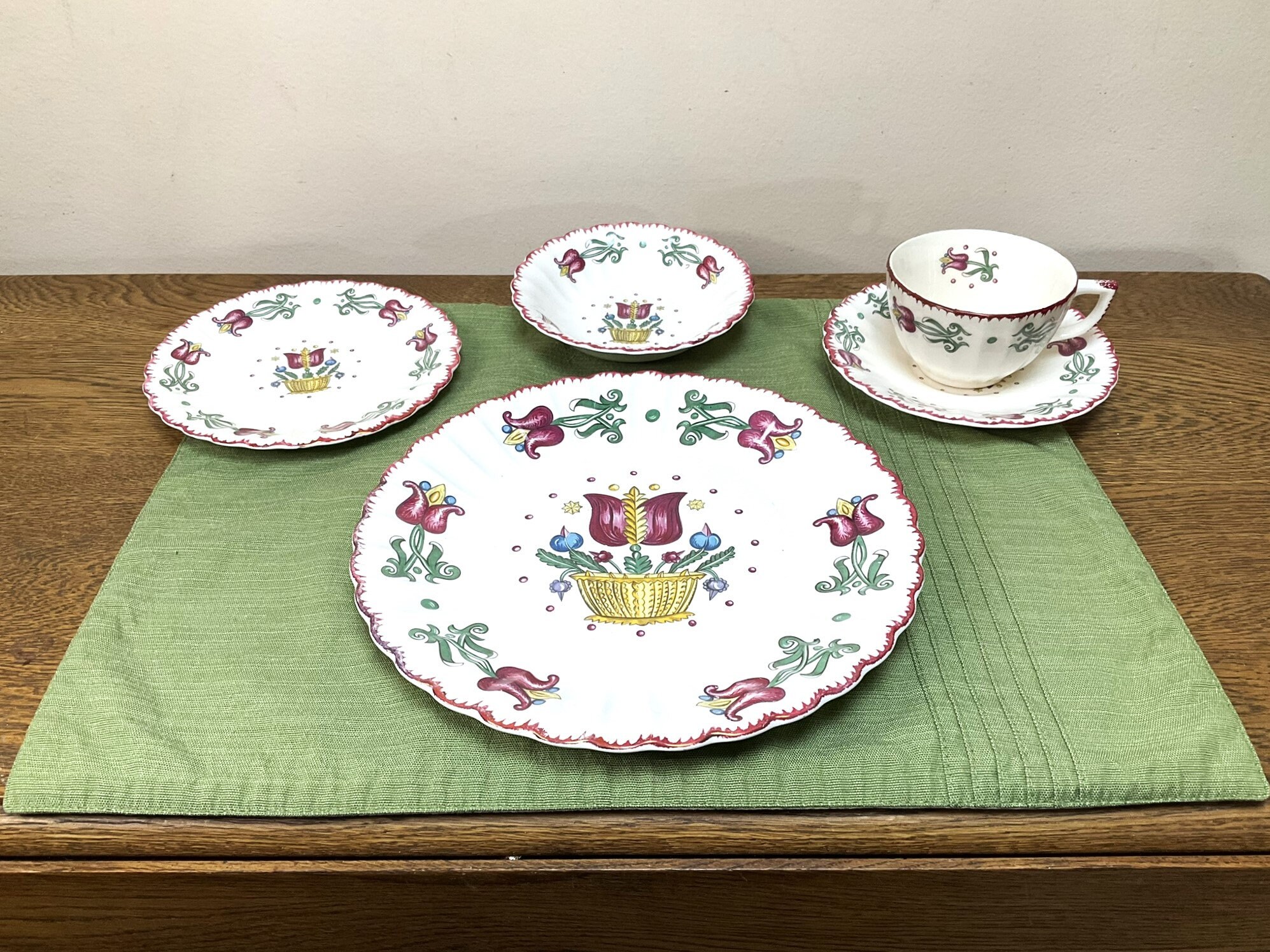 Dutch Tableware Vintage American Limoges Old Dutch Dinnerware - 4 X 5-piece Place ...