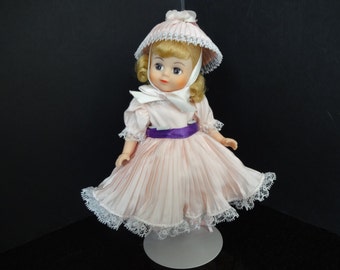 Vintage Madame Alexander 8" "Little Miss"  Doll  - Blondd Hair - With Stand - Collectible
