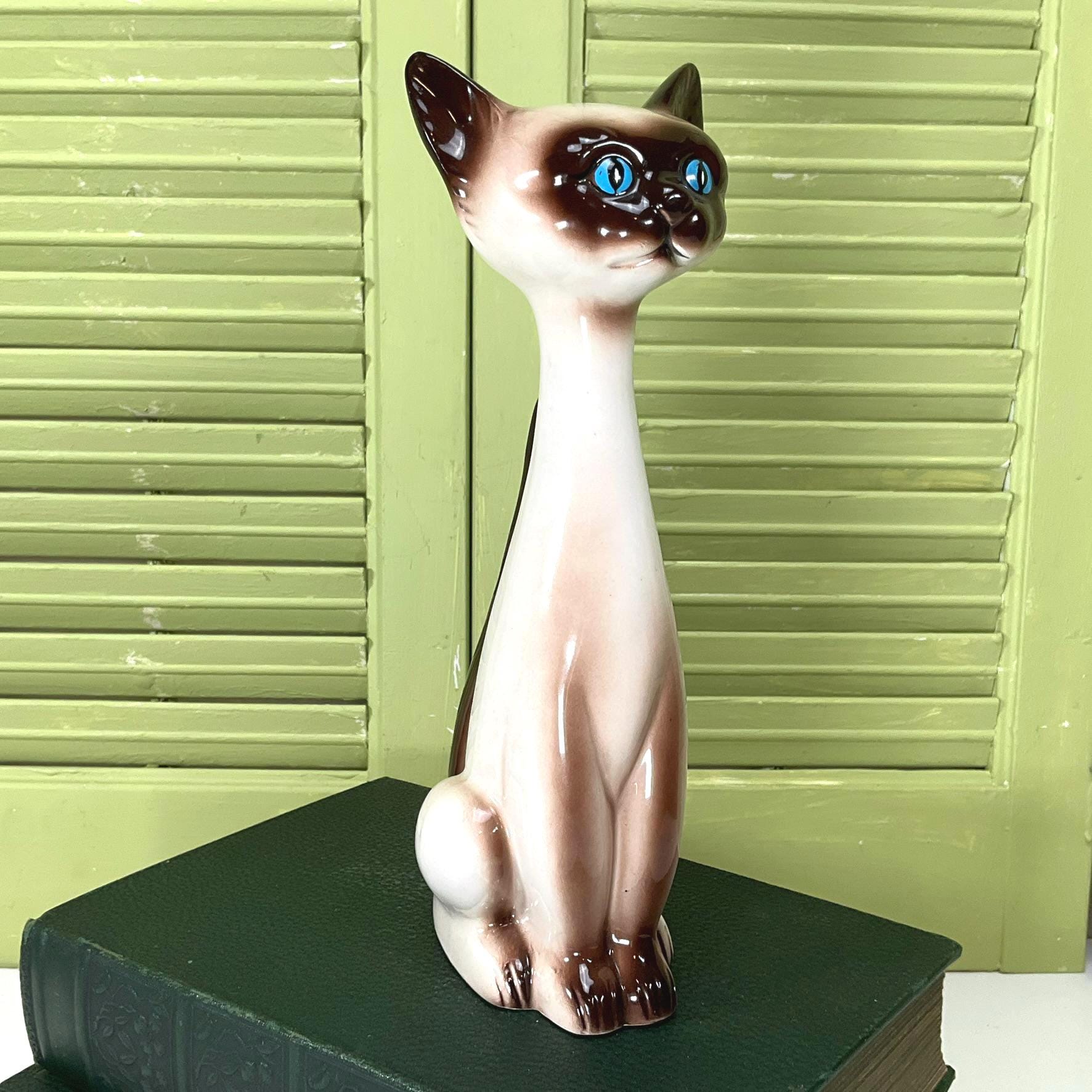 Vintage Lefton's Exclusives Long Neck Siamese Cat Figurine - 3343