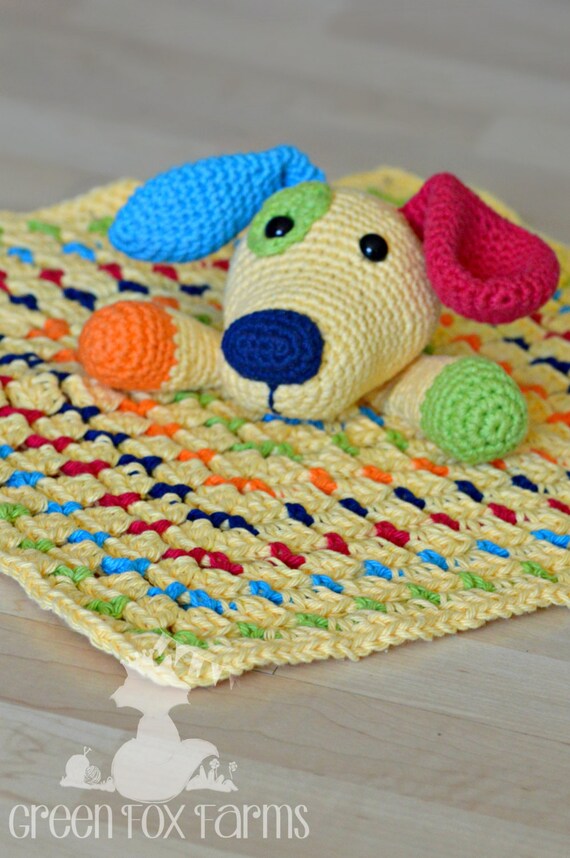 Puppy Dog Blanket Lovey Crochet Dog Baby Blanket Puppy Etsy