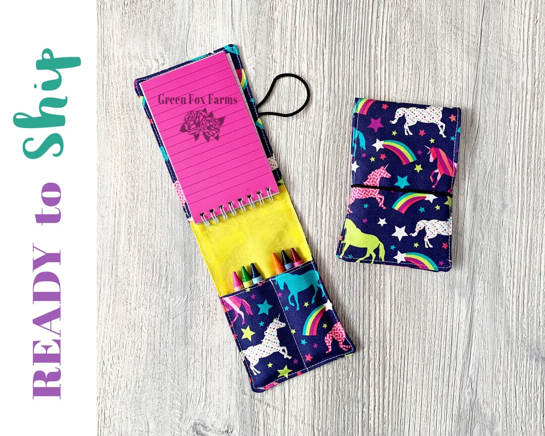 Kids Art Set Unicorn Gift Crayon Roll Artist Drawing Set Etsy