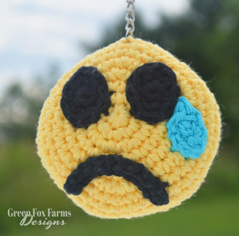 Emoji Keychain Crochet Emojis Toy Amigurumi Emoji Mini Etsy