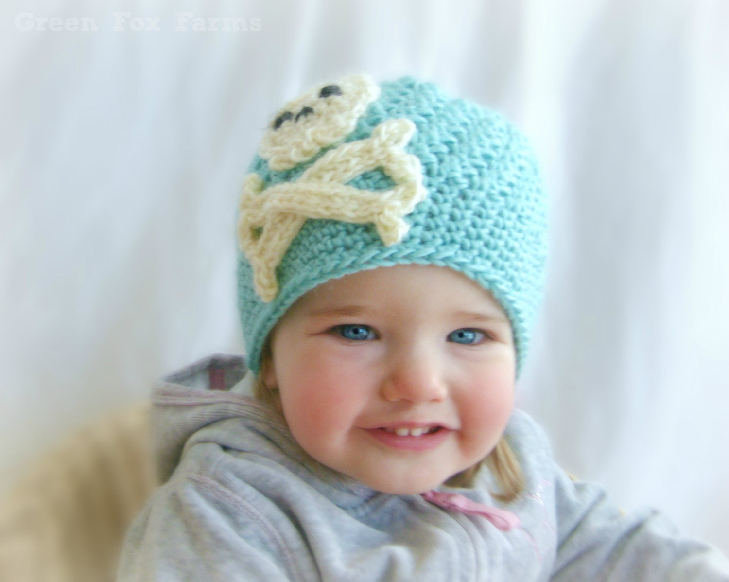 RTS Baby Pirate Hat Aqua Baby Girls Hat Crochet Baby Beanie | Etsy