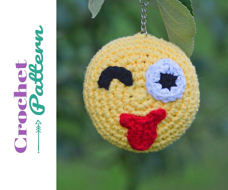 Crochet Pattern Emoji Keychain Crochet Emojis PDF Amigurumi Etsy