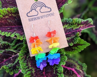 Upcycled Plastic Straw Earrings
