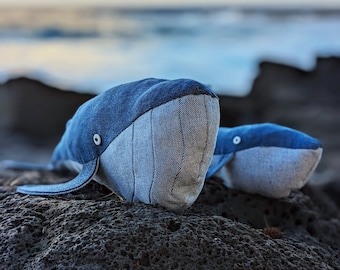 Mama&Baby Upcycled Denim Whale Stuffed With Plastic