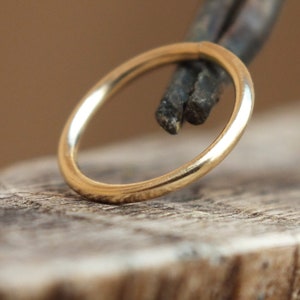 Solid 14-karat Yellow Gold Nose Ring | 20G, 18G, 16G | Custom Nose Hoop | Minimal Cartilage Earring | Nickel-Free