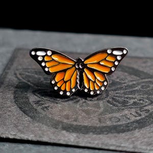 Monarch Butterfly Stud for Helix, Tragus, Conch + Nose Piercings | Flatback Stud Earring | Sold as Singles (Add two for a pair)