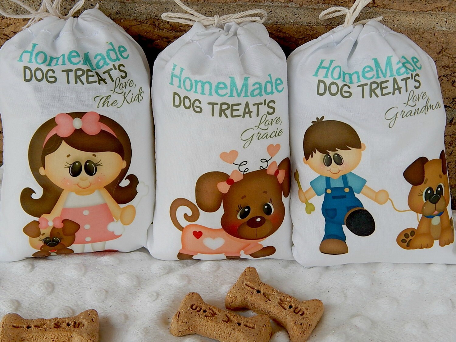 6 Dog Treat Favor Bags Great for Dog Birthday and Homemade Etsy UK