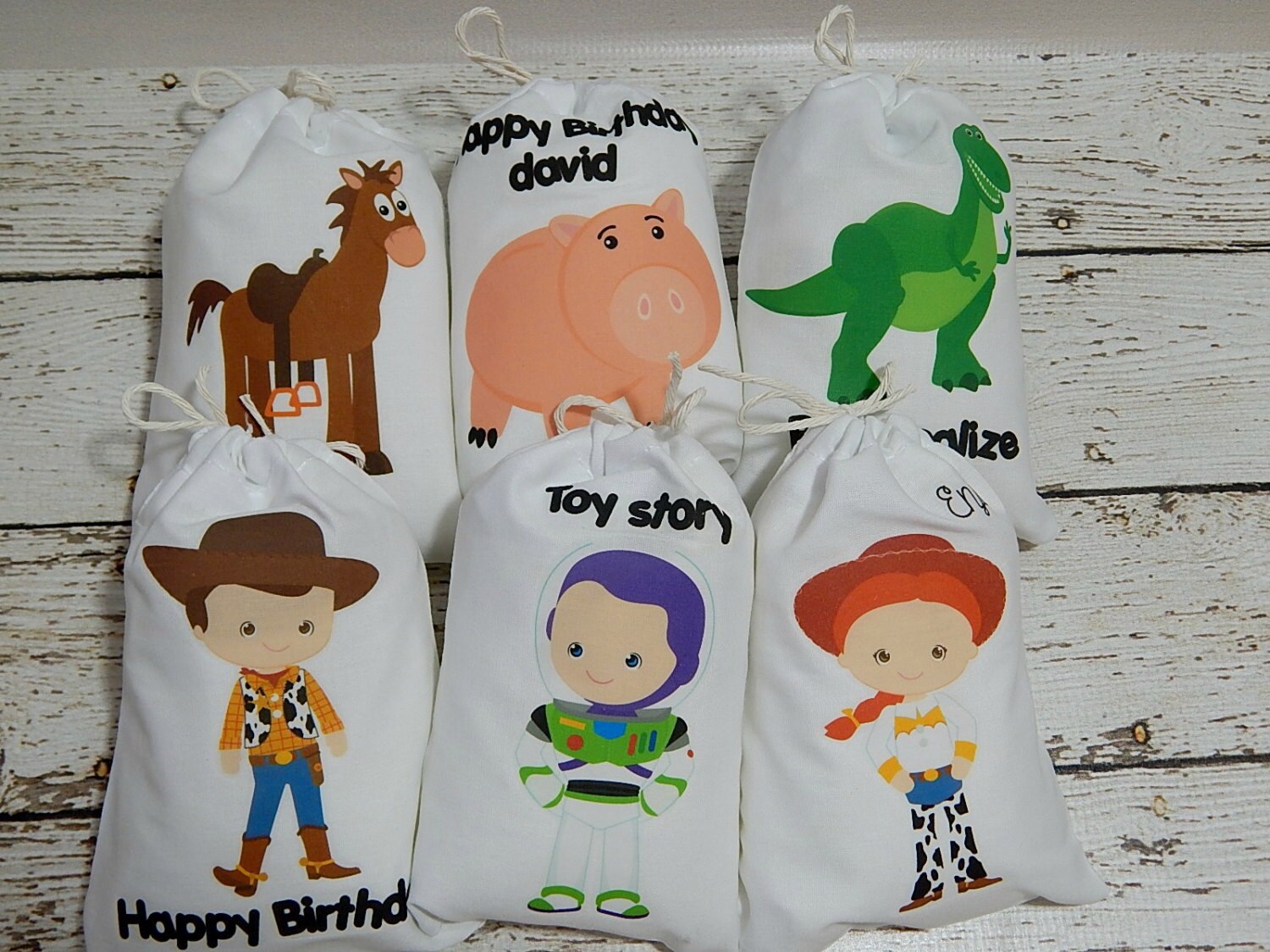 Birthday Party Favor Bags Toy Story Characters for Treat's Etsy