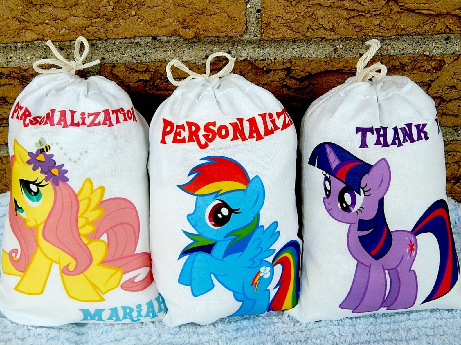 My Little Pony Birthday Party Favor bags Cartoon Characters Etsy