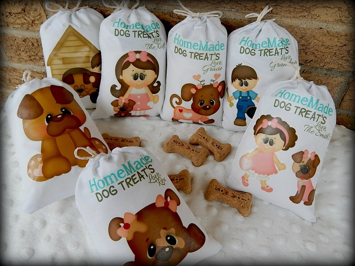 6 Dog Treat Favor Bags Great for Dog Birthday and Homemade Etsy UK