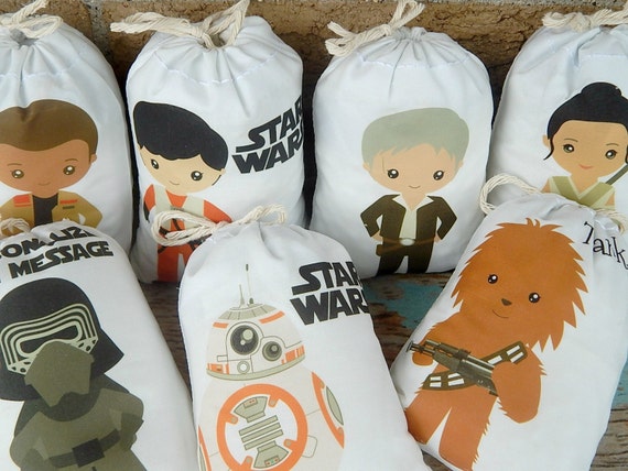 16 bolsas de regalos de fiesta de Star Wars: bolsas de regalo de fiesta de  cumpleaños para niños, suministros de fiesta