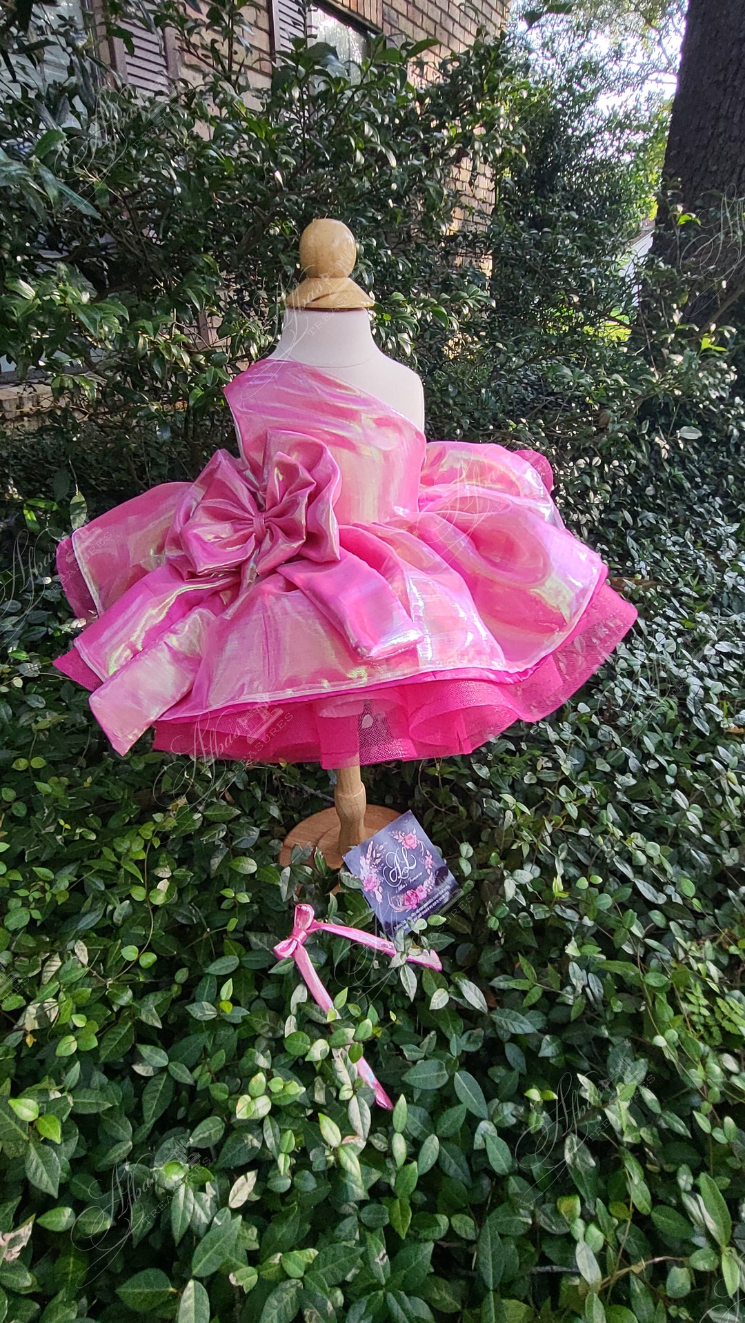 Hot Pink Couture Dress Barbie Inspiration Dress Etsy