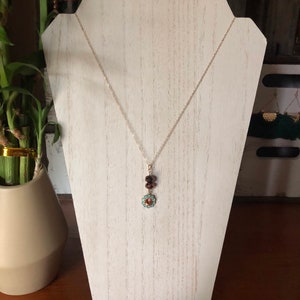 Goldfill Chain Necklace: Swarovski Crystal & Czech Glass Pendant