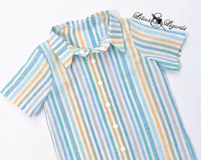Boy's Striped Linen Shirt