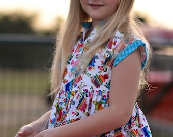 Girls Floral Book Dress