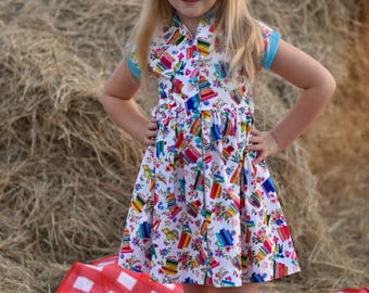 Girls Floral Book Dress