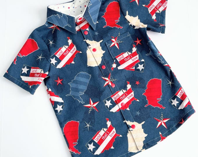 Featured listing image: Patriotic Shirt For Boys - Fourth Of July Shirt For Boys