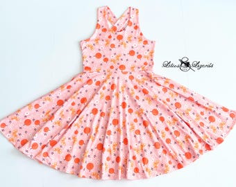 Citrus Floral Sundress For Girls
