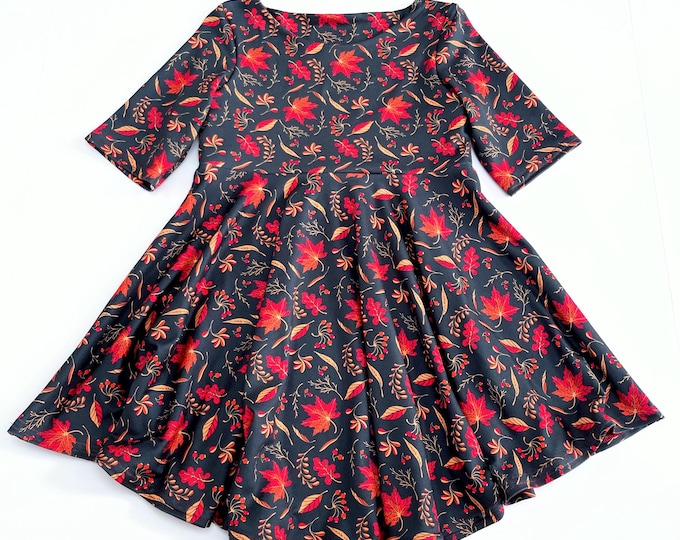 Featured listing image: Girls Fall Botanical Dress - Thanksgiving Outfit For Girls