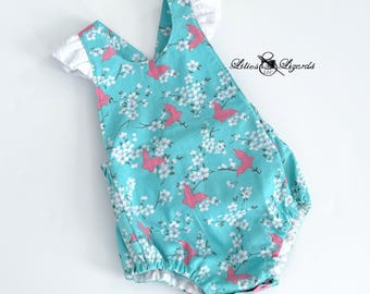 Butterfly Ruffle Romper For Baby and Toddler Girls