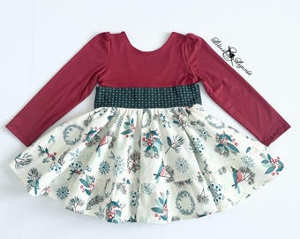 Girls Christmas Dress | Holiday Outfit | Long Sleeve Winter Dress