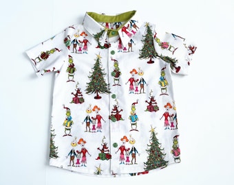 Boys Christmas Shirt - Christmas Character Top - Mean One