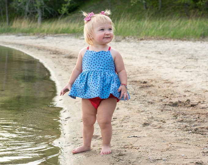 Featured listing image: Nautical Sailboat Romper for Girls