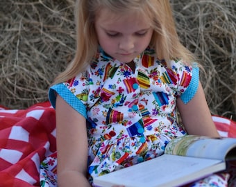 Girls Book Dress - Floral Books - Read Across America - Book Week