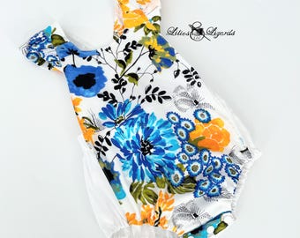 Floral Summer Romper For Toddler Girls