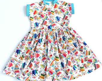 Girls Floral Book Dress - Read Across America - Book Week