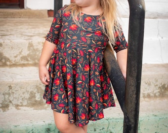Fall Leaves Dress For Girls - Thanksgiving Dress