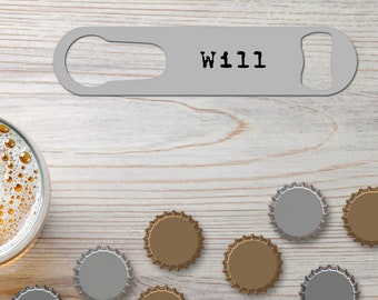 Personalized Bottle Opener With Pour Spout Remover Beer Opener Flat Bottle Opener Speed Opener Light Gray Gift Assorted Colors